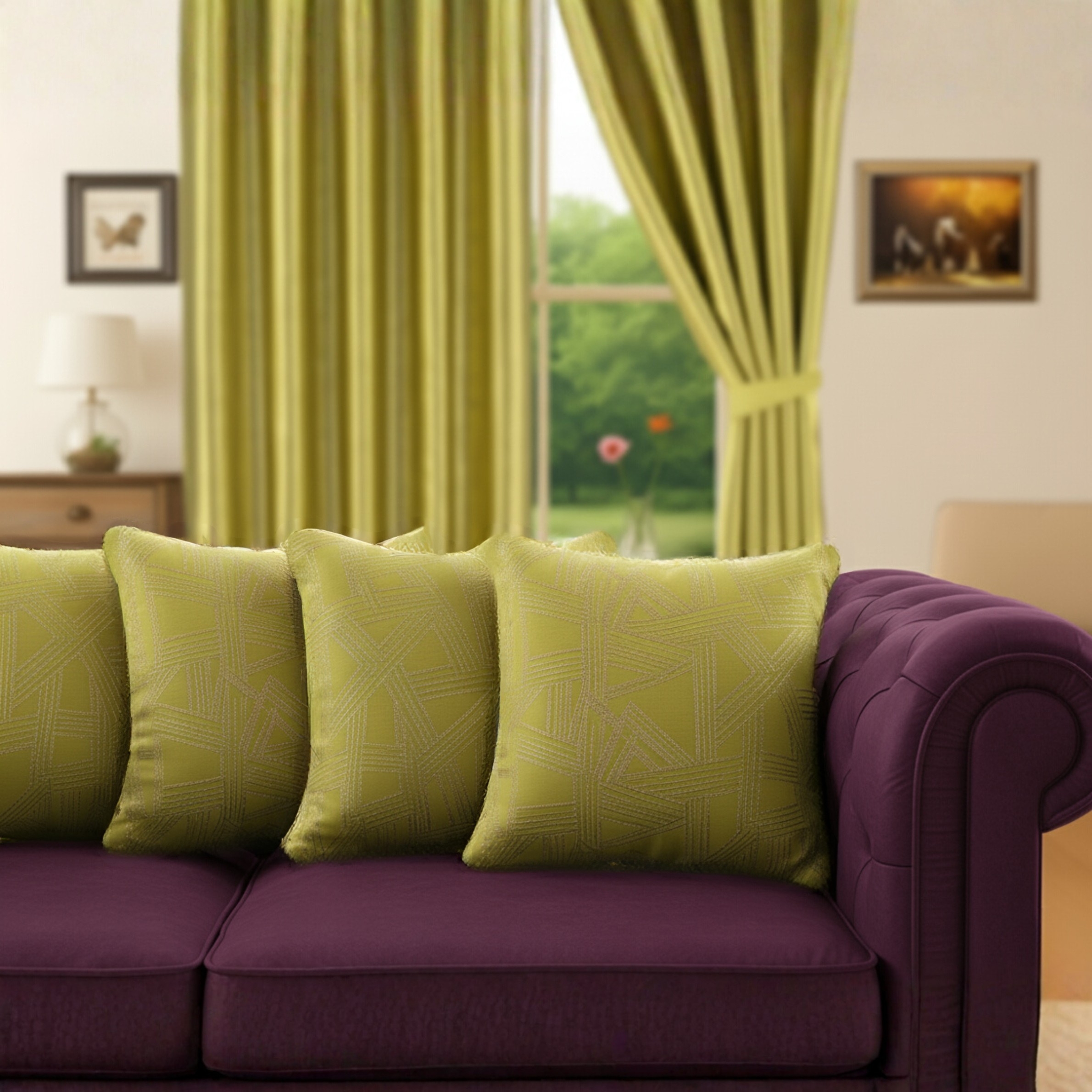 Printed Cushion, Filled GoldLine Cushion, Cushion Cover Designs in 18X18 - Image 3