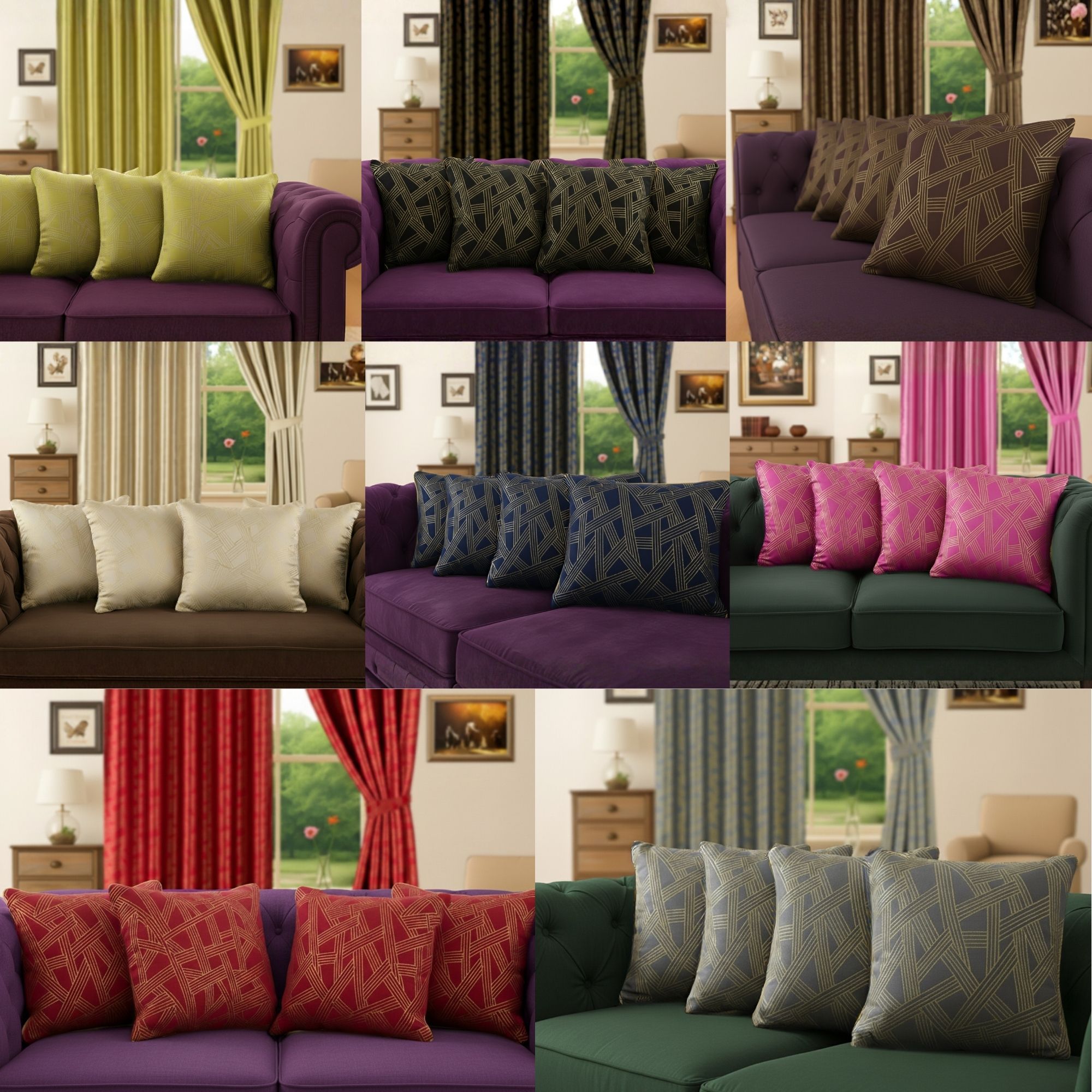 Printed Cushion, Filled GoldLine Cushion, Cushion Cover Designs in 18X18