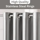 Top Plain Thermal BLACKOUT LINED Curtains with Tie - Image 4