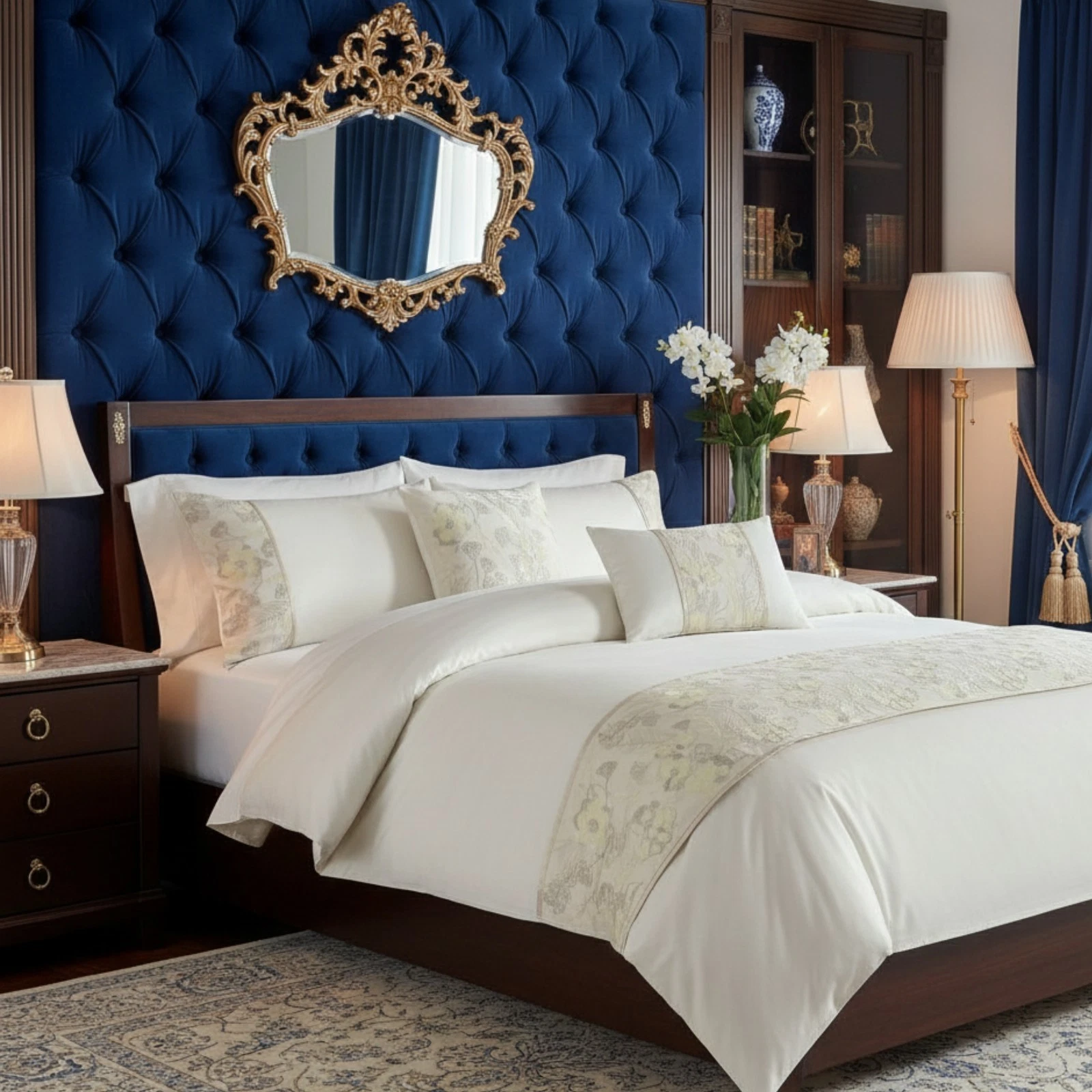 Luxury Savanna Embroidered Duvet Cover Set with Pillowcase(s) 100% Polyester