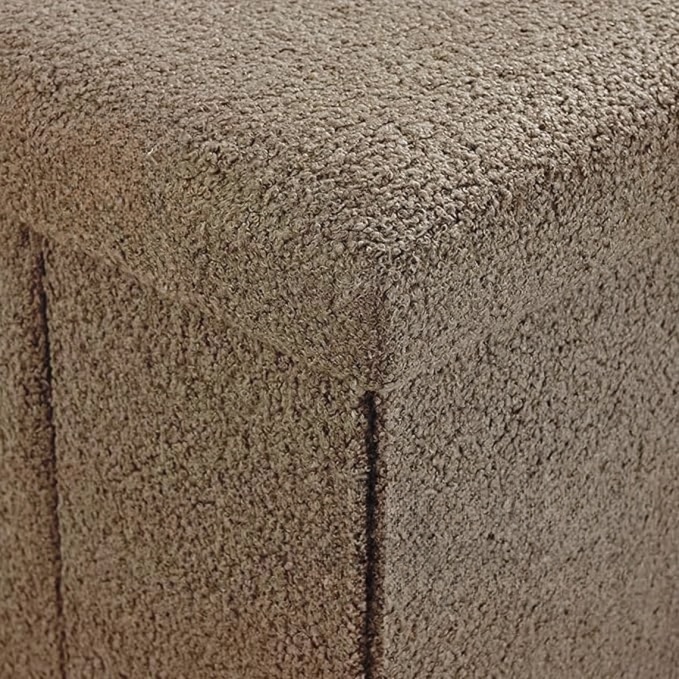 Foldable Boucle Storage Bench - Image 2
