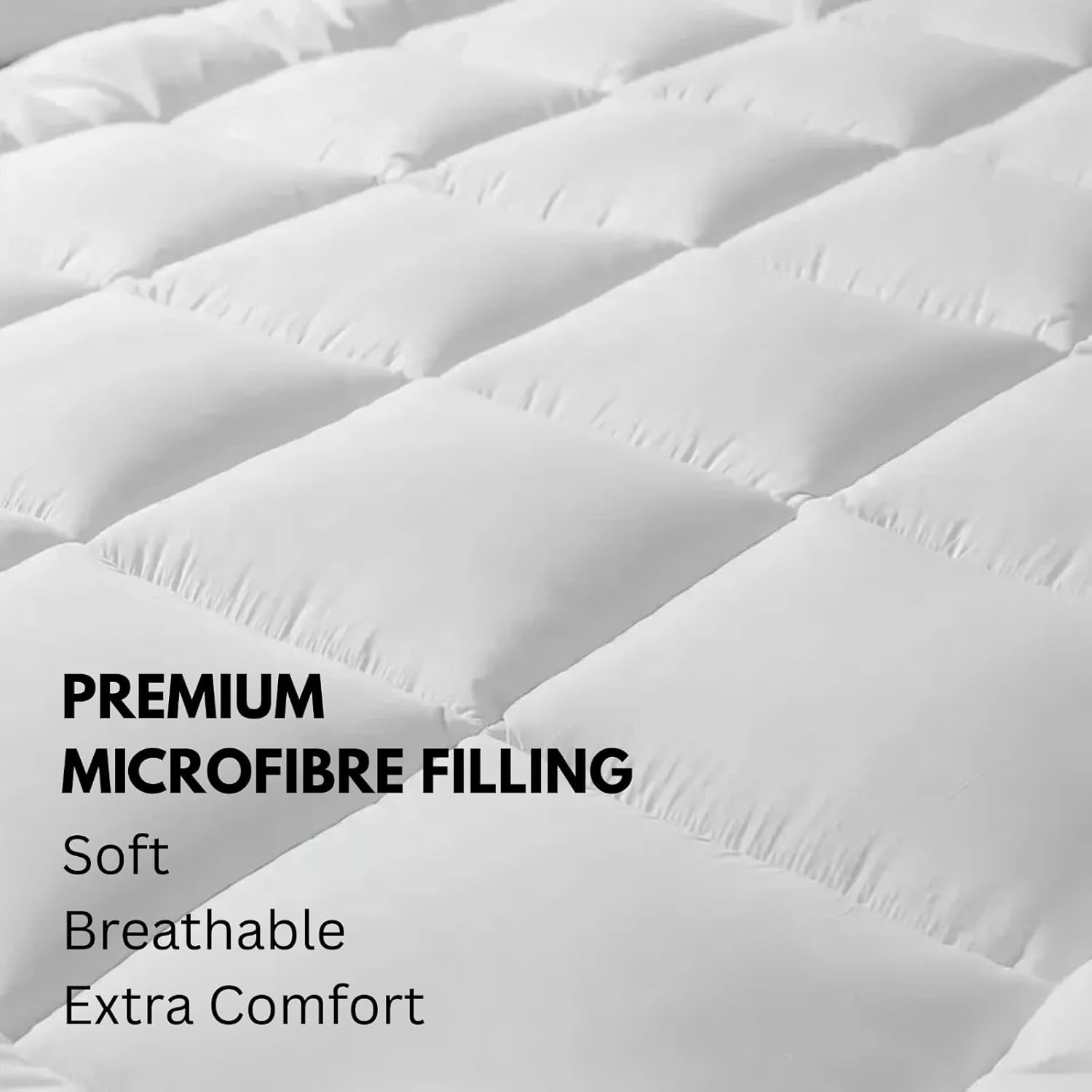 10cm Microfibre Mattress Topper - Image 3